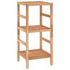vidaXL Етажерка за баня, 35,5x35,5x79 см, орехово дърво масив