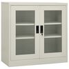 vidaXL Офис шкаф, светлосив, 90x40x90 см, стомана