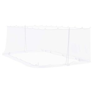 vidaXL Комарна мрежа за беседка 220 mesh Бяло 6 x 3 x 2 m Полиестер