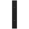 vidaXL Аптекарски шкаф Черен дъб 30 x 41 x 174.5 см Инженерно дърво