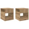 vidaXL Крайна масичка 2 pcs Дъб 40,5 x 40 x 45 см Инженерно дърво