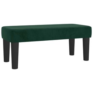 vidaXL Пейка, тъмнозелена, 70x30x30 см, кадифе