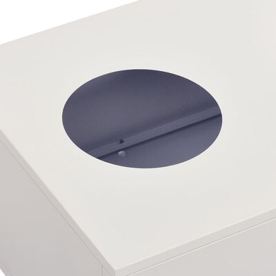 vidaXL Офис шкаф с плантер, светлосив, 90x40x125 см, стомана