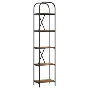 vidaXL Рафт за книги 5 нива 40 x 30 x 183 см Инженерна дървесина