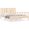 vidaXL Рамка за легло с табла King Size масивно дърво