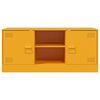 vidaXL ТВ шкаф, горчица жълто, 99x39x44 см, стомана