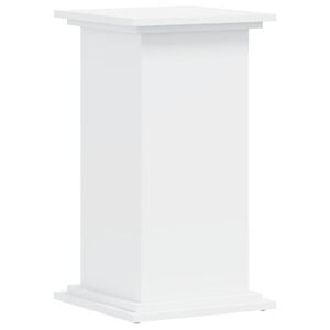 vidaXL Поставка за растения, бяла, 33x33x60 см, инженерно дърво