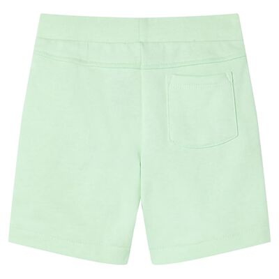 Детски къси панталони с връв, яркозелени, 92