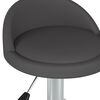vidaXL Въртящи се трапезни столове, 4 бр, сиви, изкуствена кожа