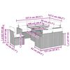 vidaXL Градински комплект диван с възглавници 9 части бежов полиратан