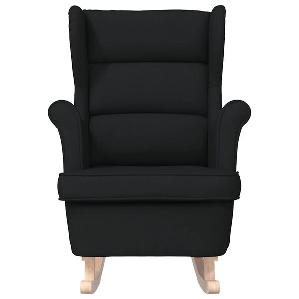 vidaXL Люлеещ се стол черен 74x90x102 cm плат