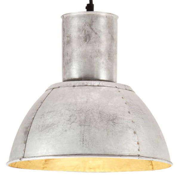 vidaXL Пенделна лампа 25 W сребриста кръгла 28,5 см E27