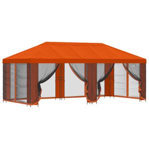 vidaXL Градинска беседка със стени 6 x 3 m Оранжево