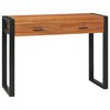 vidaXL Бюро с 2 чекмеджета, 100x40x75 см, тиково дърво