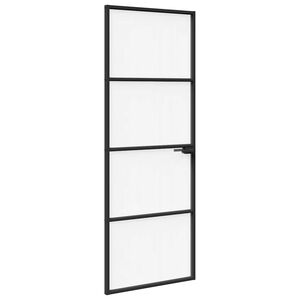 vidaXL Врата за дом 76 x 201,5 x 3,5 см Алуминий и закалено стъкло