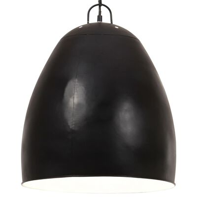 vidaXL Индустриална пенделна лампа 25 W черна кръгла 42 см E27