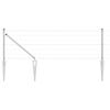 vidaXL Ограда с пост Сребрист 0,6 x 10 м Стомана