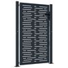 vidaXL Градинска порта, антрацит, 100x125 см, стомана, квадратен дизайн