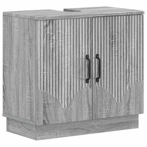 vidaXL Шкаф за мивка в баня HOORN Сив Сонома 59,5 x 31,5 x 56 см