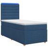 vidaXL Континентално легло с матрак Синьо 90 x 190 cm Текстил