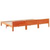 vidaXL Семейна рамка за легло без матрак Восъчно кафяво дървесина Бор