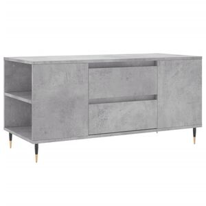 vidaXL Кафе маса, бетонно сиви, 102x44,5x50 см, инженерно дърво