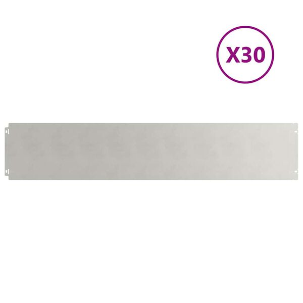 vidaXL Кантчета за тревни площи 30 бр. 20x103 см Неръждаема стомана