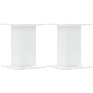 vidaXL Стойки за тонколони 2 бр бели 30x30x40 см инженерно дърво
