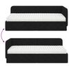 vidaXL Ъглова рамка за легло с матрак Черно 90 x 200 cm текстил