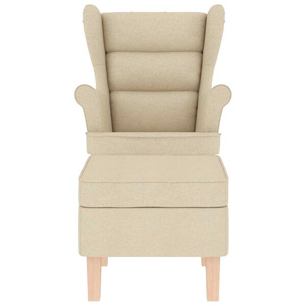 vidaXL Люлеещ се стол с табуретка за крака, син, плат