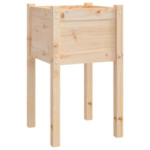 vidaXL Градински сандък, 50x50x70 см, борово дърво масив