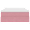 vidaXL Легло с място за съхранение и матрак Розово 120 x 200 cm Кадифе