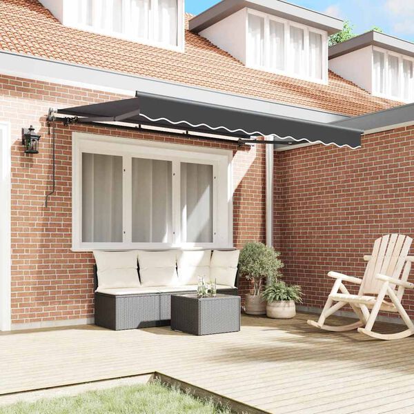 vidaXL Сгъваем навес Антрацит 300 x 200 cm текстил
