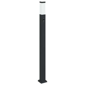 vidaXL Осветителна колона със сензор 110 см, черна, IP44