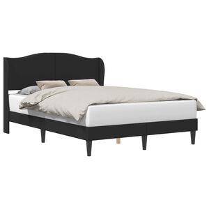 vidaXL Рамка за легло с таблото Черно 140 x 200 cm Изкуствена