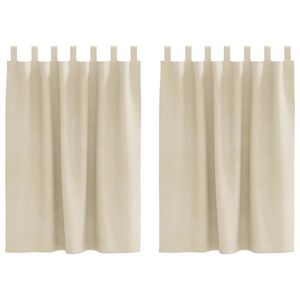 vidaXL Затъмняващи завеси 2 pcs Крем 140 x 140 cm Кадифе