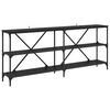 vidaXL Конзолна маса Черния дъб 180 x 30 x 75 см Инженерна дървесина