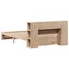 vidaXL Легло с етажерка за книги, без матрак, 140x190 см, бор масив