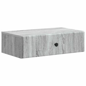 vidaXL Стенен страничен масичка Сива сонома 59 x 34,5 x 17 см