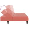 vidaXL 2-местно разтегателно канапе с табуретка, розово, кадифе