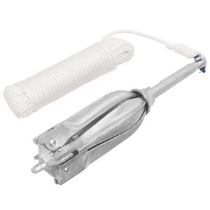 vidaXL Сгъваема котва с въже сребриста 12 kg Горещо поцинкован чугун