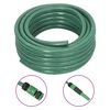 vidaXL Градински маркуч с монтажен комплект, зелен, 0,5", 10 м, PVC