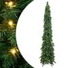 vidaXL Изкуствена предварително осветена коледна елха 130 LED 210 см