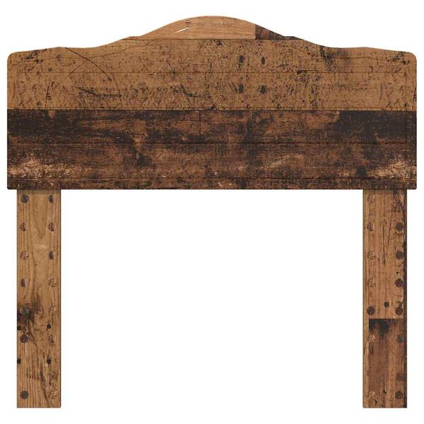 vidaXL Облегалка за глава с таблото Старо дърво 75 cm Инженерно дърво
