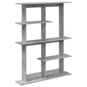 vidaXL Стенен рафт Бетонно сиво 102 x 20 x 130 см Инженерна дървесина