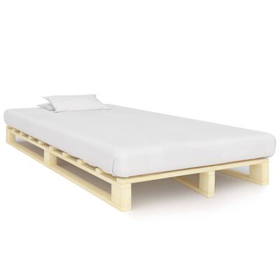 vidaXL Палетна рамка за легло, бор масив, 120х200 см