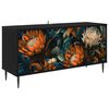 vidaXL ТВ шкаф LOCHEM 102 x 33 x 51 см Черен дъб Инженерна дървесина