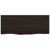 vidaXL Плот за баня тъмнокафяв 100x40x2 см обработено масивно дърво