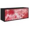 vidaXL Стенен телевизионен шкаф AACHEN 102 x 33 x 40 см Черен дъб