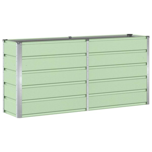 vidaXL Кашпа Зелен 160 x 40 x 75 см Стомана